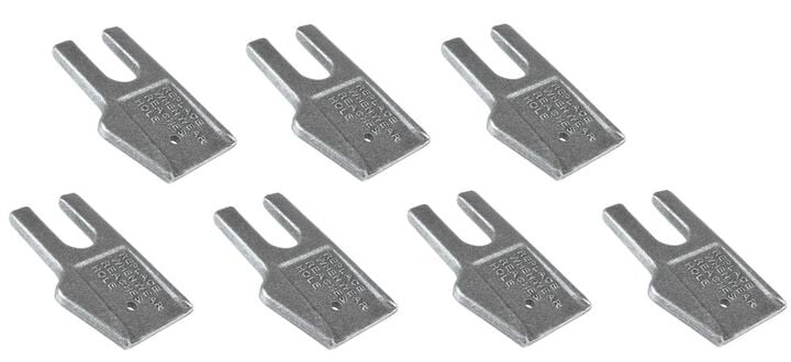 General Equipment Heat Treated Steel Alloy Standard Dirt Auger Teeth, 7 Pieces