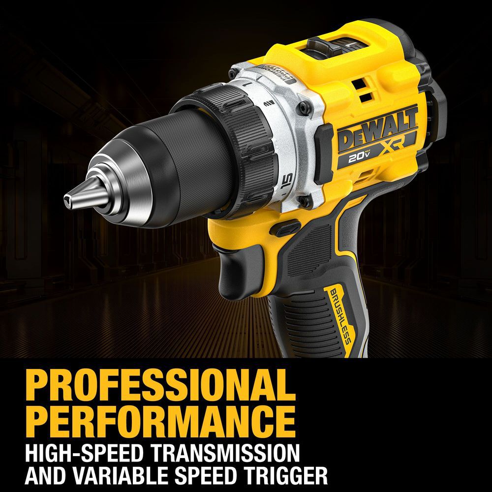 DEWALT 20V MAX XR Brushless Cordless 1/2 Inch Drill/Driver Kit With POWERPACK Batteries, large image number 8