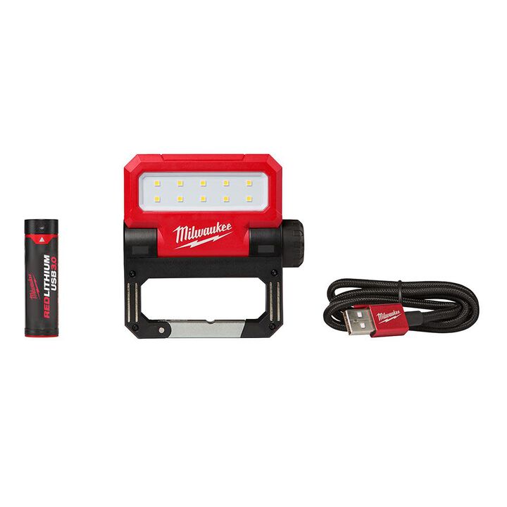 Milwaukee Promotional USB Rechargeable Rover Pivoting LED Flood Light