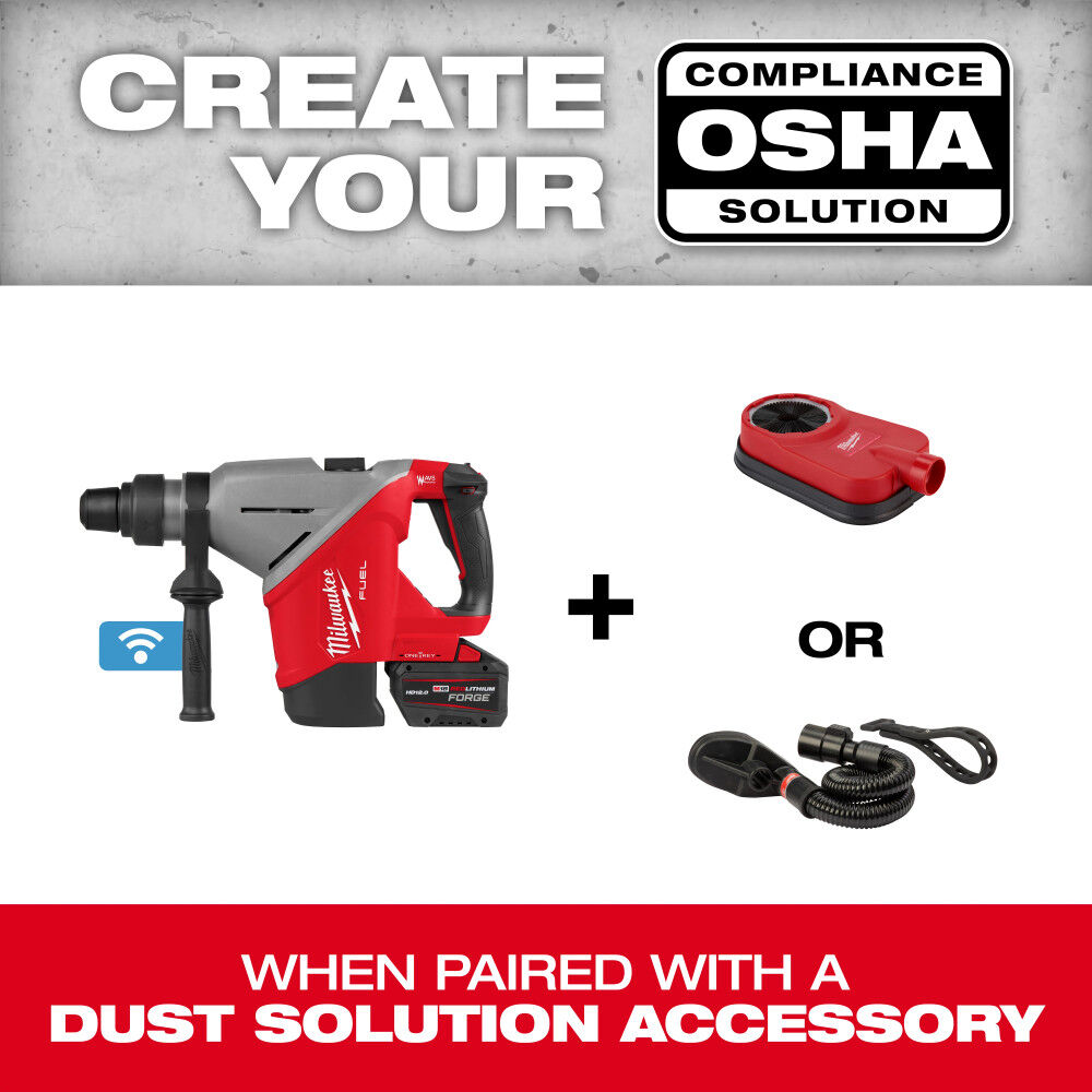 Milwaukee M18 FUEL 1-3/4 Inch SDS MAX Rotary Hammer with ONE-KEY Kit, large image number 9