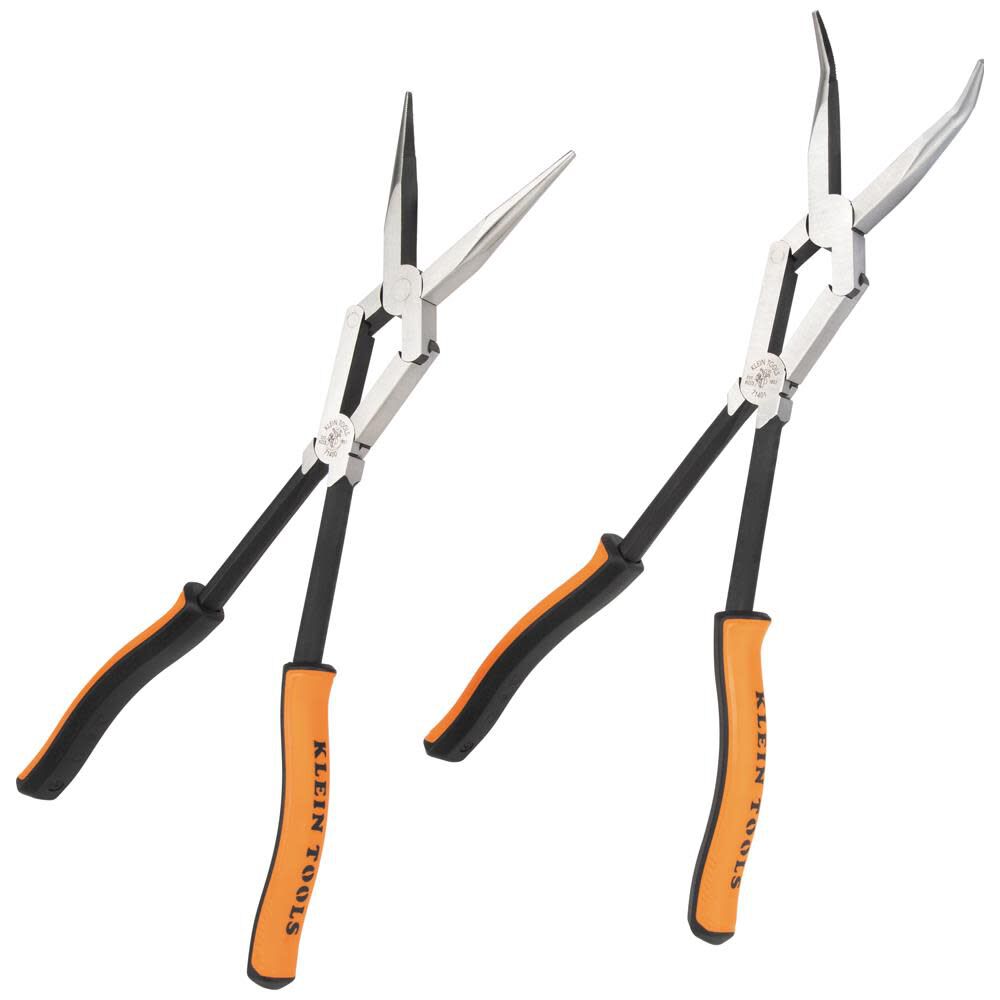 Klein Tools Long Reach Needle Nose and Bent Nose Pliers Set, 13-Inch, 2-Piece, large image number 8