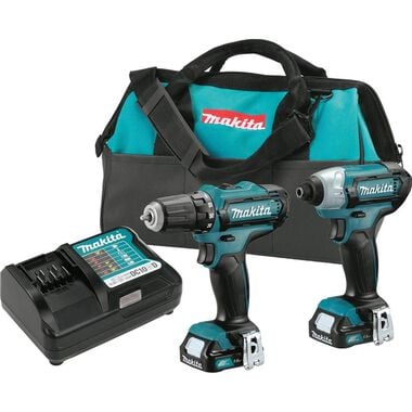 Makita 12V Max CXT Lithium-Ion Cordless 2 piece Combo Kit, large image number 0