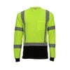 Tingley Job Sight Class 3 Black Front T-Shirt Long Sleeve Hi-Vis 3X, small image number 3