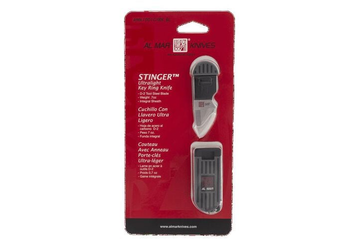 AL MAR Knives 1.3in Stinger Keychain Fixed Knife, Black, large image number 4