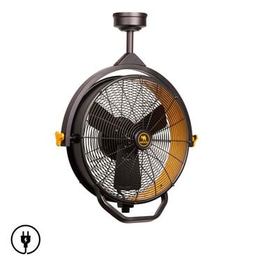 Mule 18 in Ceiling Mounted Garage Fan with Remote 3000 Cfm