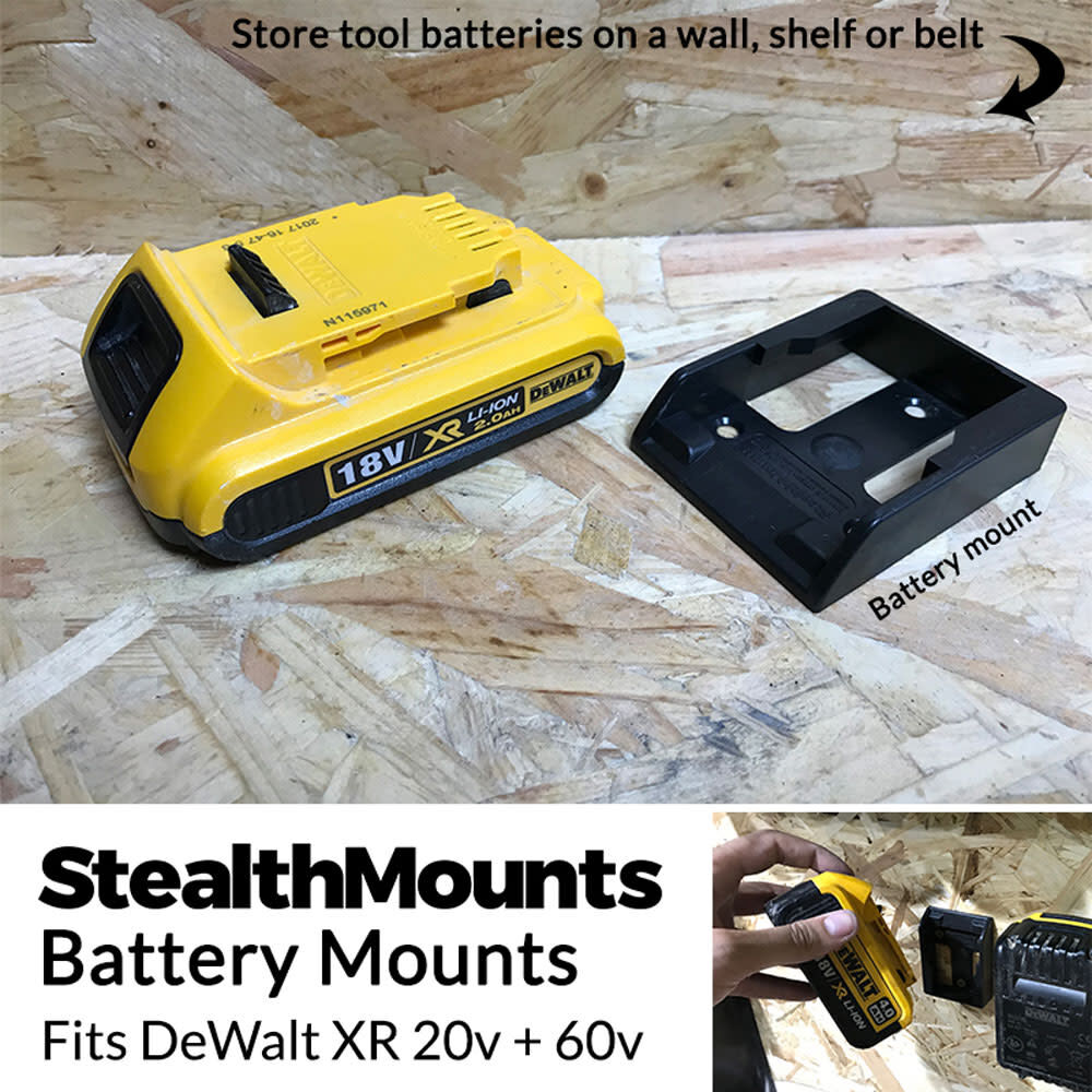 Stealth mounts for dewalt 20v outlet
