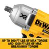 DEWALT 20V MAX XR High Torque 1/2-in Impact Wrench Kit with Detent Anvil, small