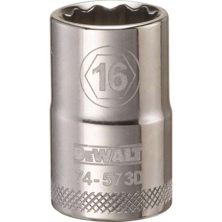 DEWALT Socket 12 Point 1/2in Drive 16 MM, large image number 0