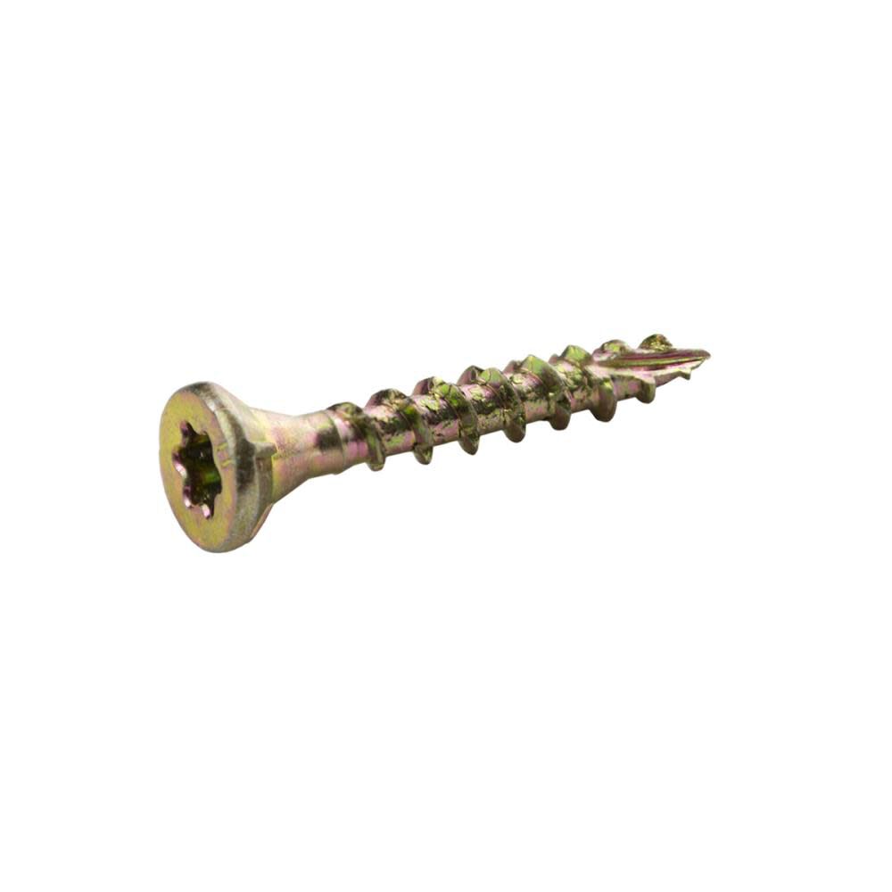 Grip Rite Screws #8 x 1.25in Bugle-Head Yellow Zinc Type 17 Star-Drive Interior Wood 10lbs, large image number 3