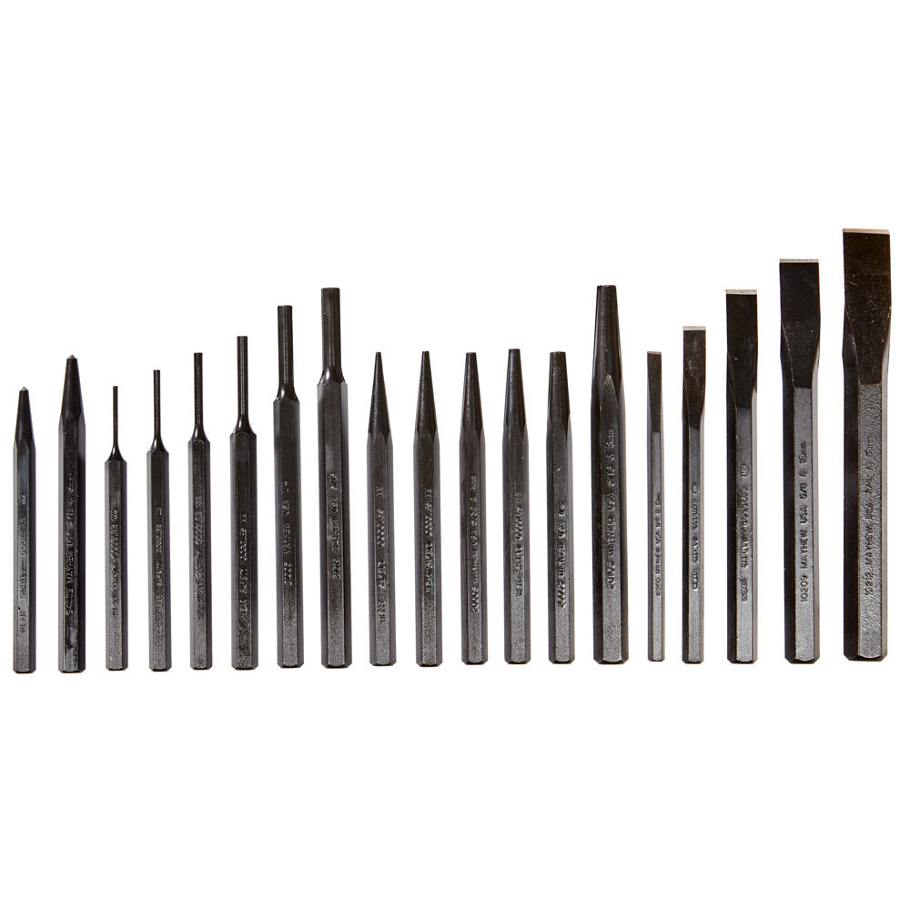 Mayhew Steel Products 19Piece 7019K Pro Punch and Chisel Kit 61019 Acme Tools