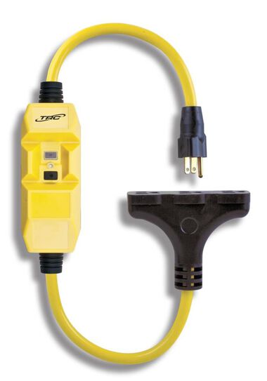 Southwire 2Ft Inline GFCI 15A Tri Tap Cord, large image number 0