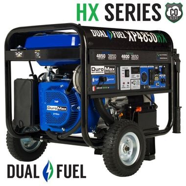 Duromax Generator Dual Fuel Gas Propane Portable with CO Alert 4850 Watt