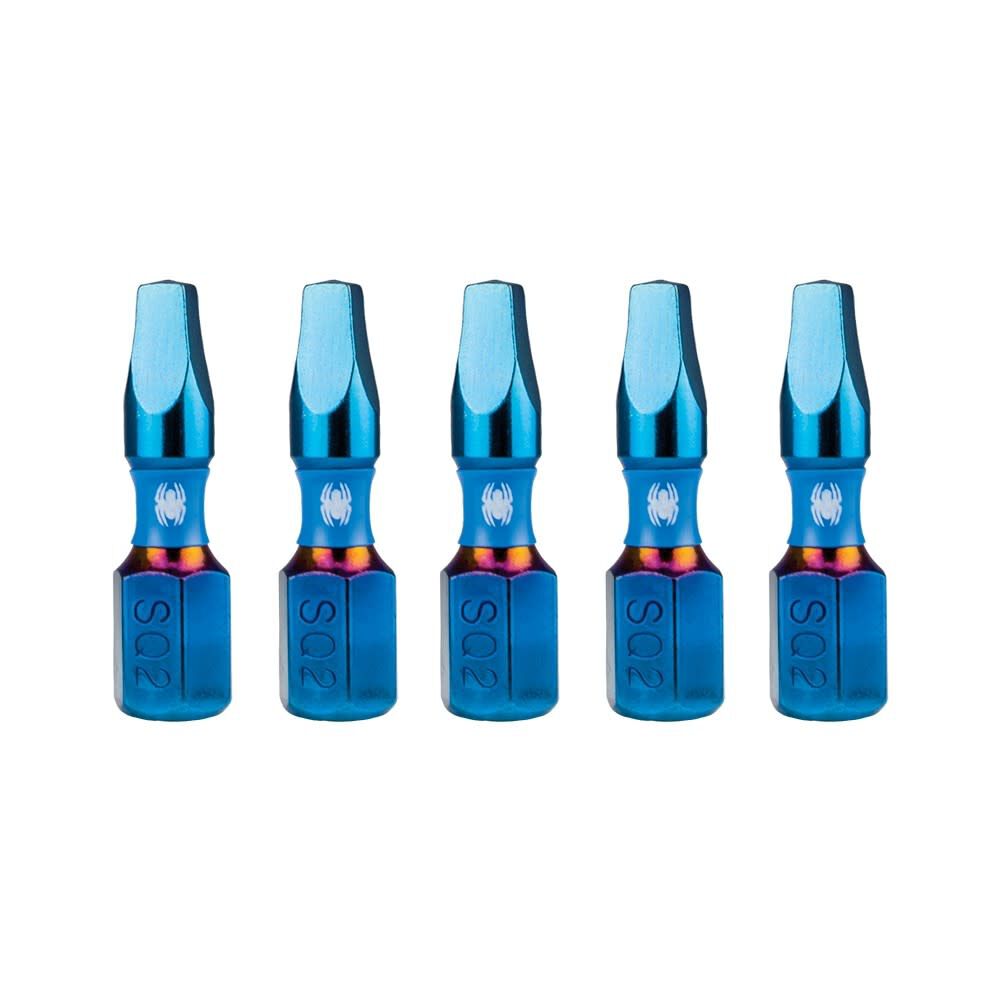 Spyder 1 Inch SQ2 Impact Driver Bit, 5 Pieces, large image number 1