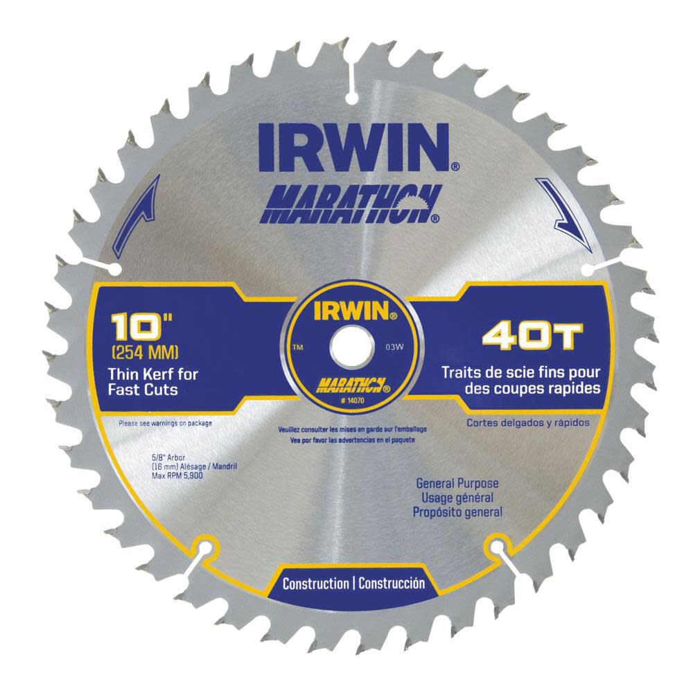 Irwin Saw Blade 10 In. 40T MARATHON, large image number 1