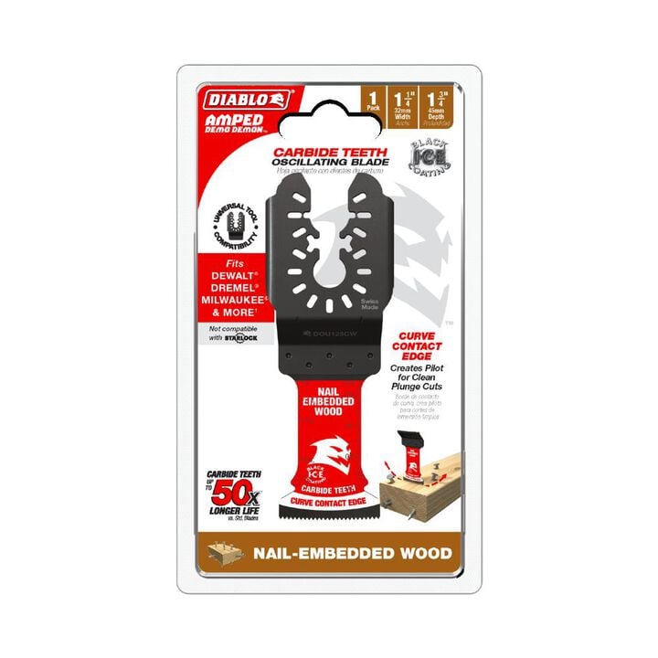 Diablo Tools 1-1/4in AMPED Carbide Teeth Oscillating Blade for Nail-Embedded, large image number 4
