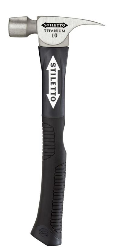 Stiletto 10oz Titanium Smooth Face Hammer with 14.5In Hybrid Fiberglass Handle