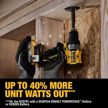 DEWALT 20V XR COMPACT DRILL DRIVER with POWERSTACK, large image number 8
