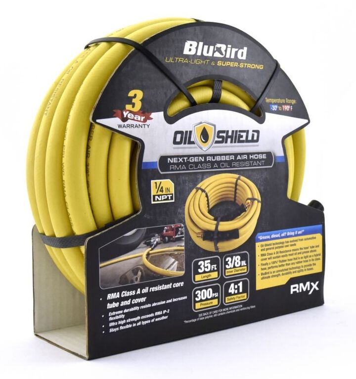 BluBird OilShield 3/8 Inch x 35 Ft. Nitrile Rubber Air Hose Assembly, large image number 3