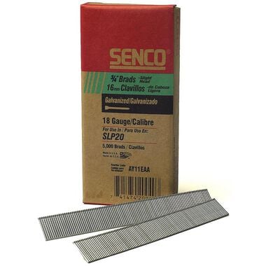 Senco 3/4 In. x 18 Gauge Smooth Galvanized Straight Nail