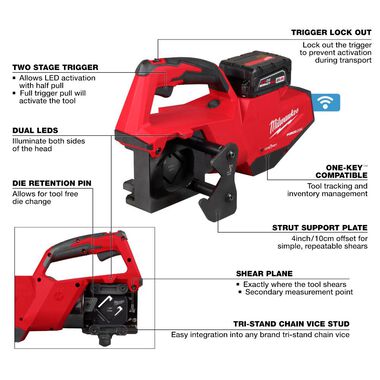 Milwaukee M18 FORCE LOGIC Single Channel Strut Shear Kit 2933-21 