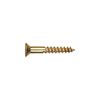 Hillman #4 x 1in Brass Flat Head Phillips Wood Screw 100pk, small image number 2