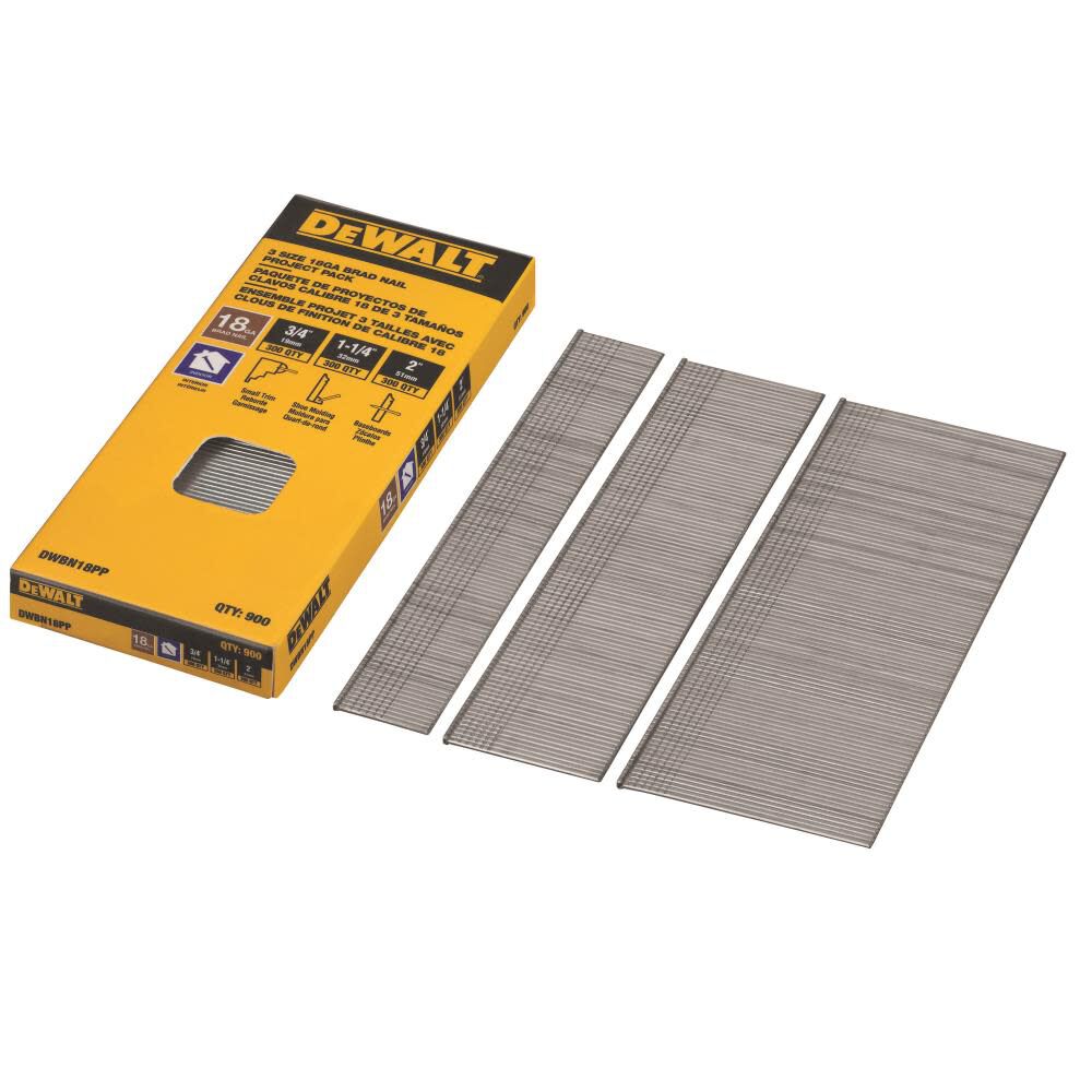 DEWALT 18 Gauge 2-Inch Brad Nails - 2,500 Count Professional Pack