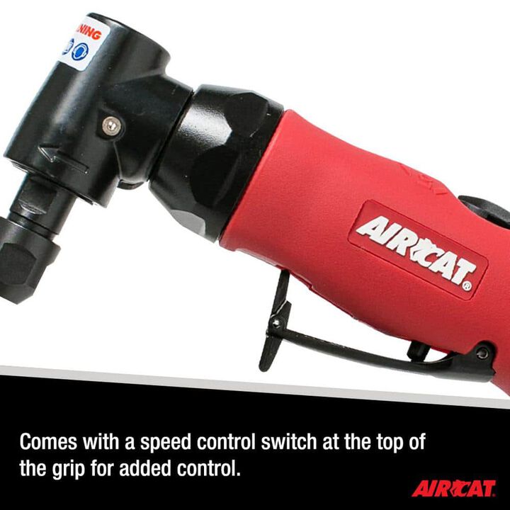 AIRCAT 0.75 HP Pneumatic Angle Die Grinder with Spindle Lock, large image number 3
