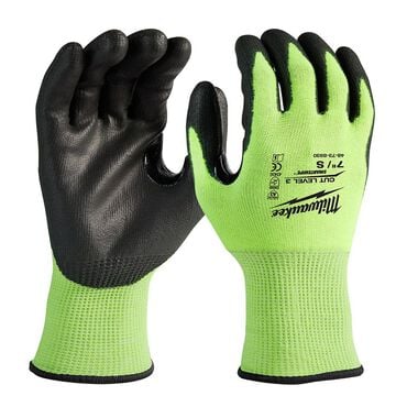 Milwaukee Cut Level 3 Gloves Hi Vis Polyurethane Dipped