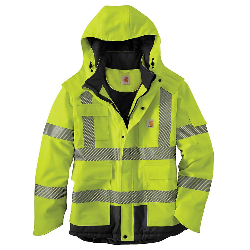 Carhartt Men s Brite Lime Waterproof Hi Viz Class 3 Sherwood