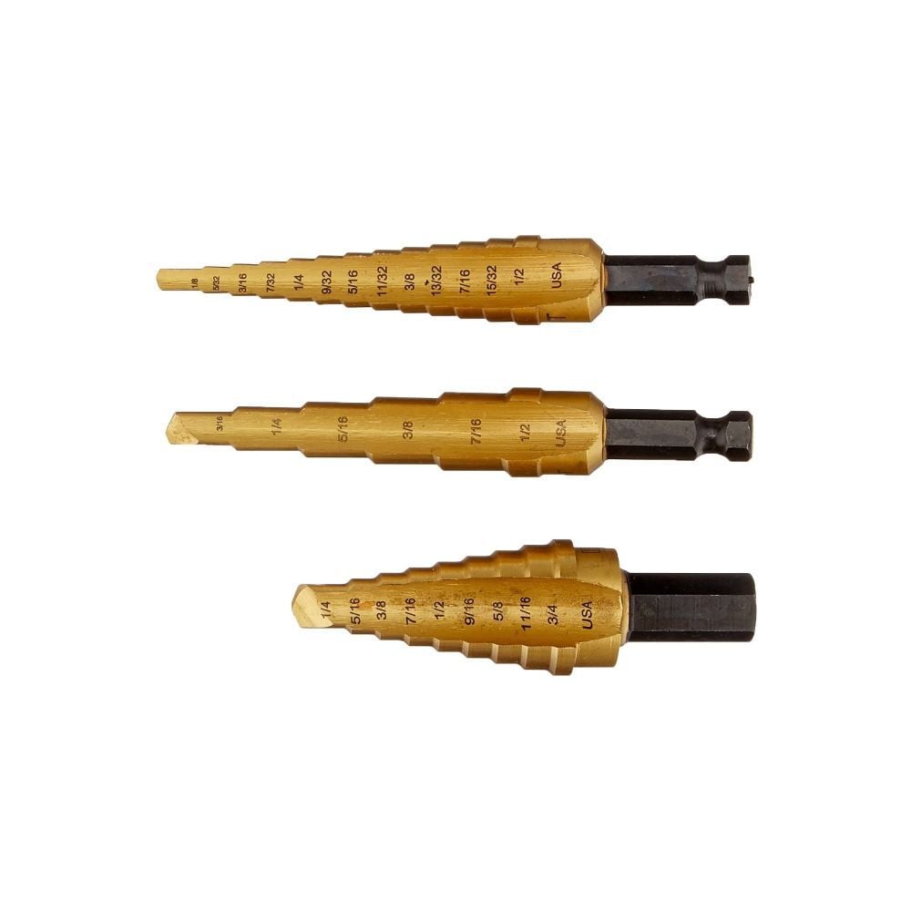 Irwin Unibit 502T Step Drill Bit Set 3pc with Nylon Pouch, large image number 4