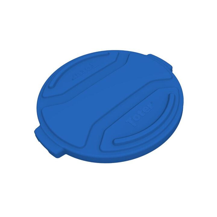 Toter 20 Gallon Round Trash Can Lid Blue, large image number 1