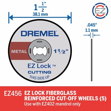 Dremel 1-1/2 In. EZ Lock Metal Wheel, large image number 1