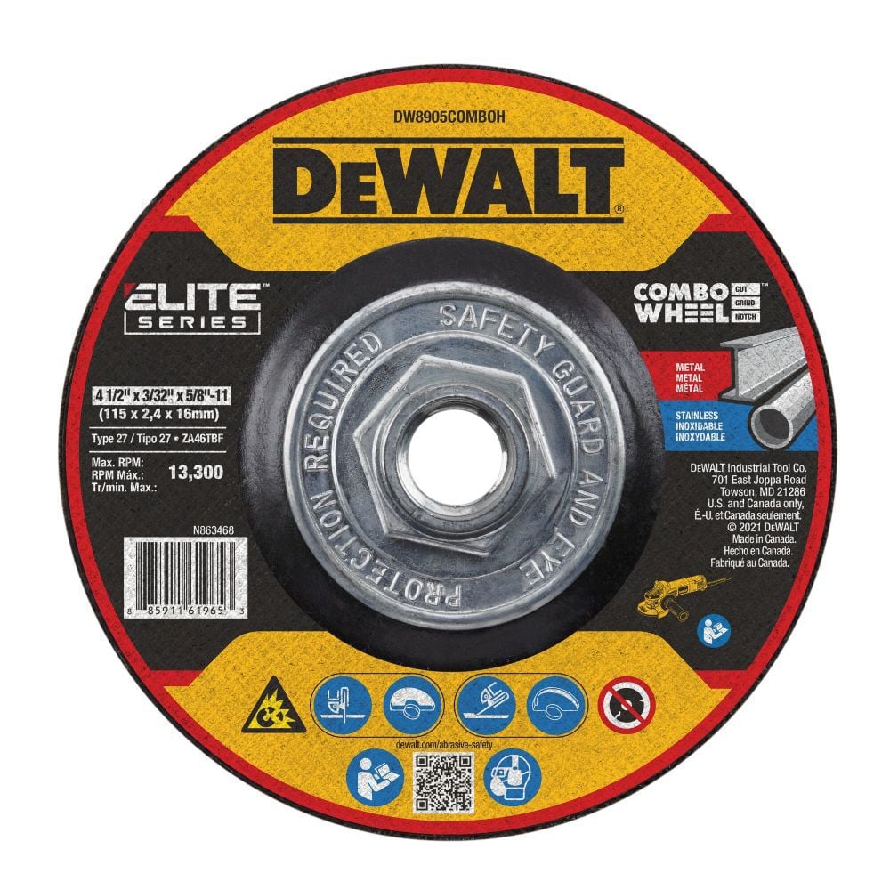 DEWALT Series 4-1/2in Combo Wheel - DW8905COMBOH