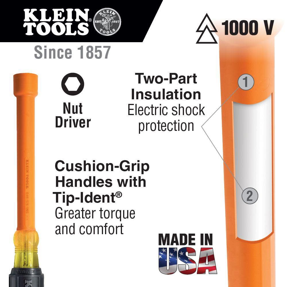 Klein Tools 9 Piece Insulated Nut Driver Kit, large image number 2
