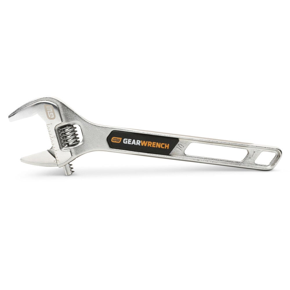 GEARWRENCH 10 Inch Chrome Plated Adjustable Wrench, large image number 2