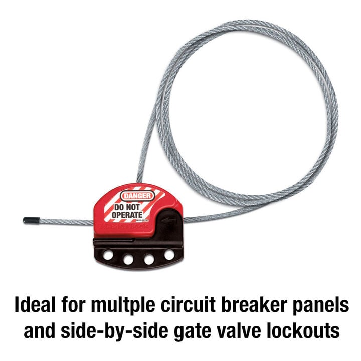 Master Lock 6 Ft Gray Steel Adjustable Cable Lockout, large image number 3