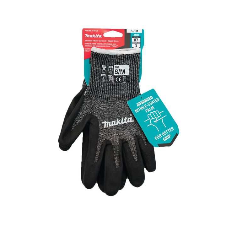 Makita Advanced FitKnit Gloves Cut Level 7 Nitrile Coated Dipped, large image number 2