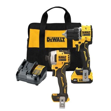 DEWALT 20V Atomic Compact Drill Driver & 1/4 in Impact Driver Combo Kit Bundle