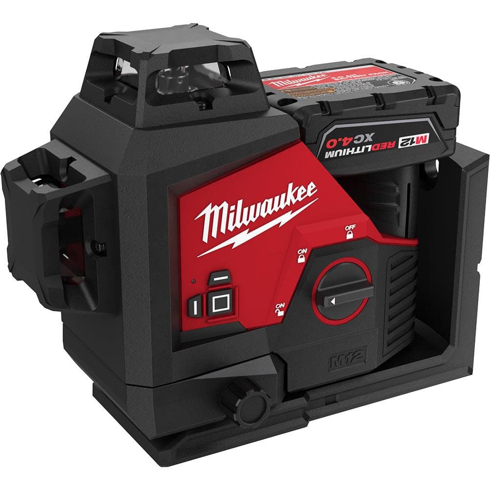 Milwaukee M12 Green 360-Degree 3-Plane Laser Kit, 165 Foot Laser Line Detector, 360 Laser Bracket, Laser Track Clip, PACKOUT Tool Box, & 72 Inch Laser Tripod, large image number 18