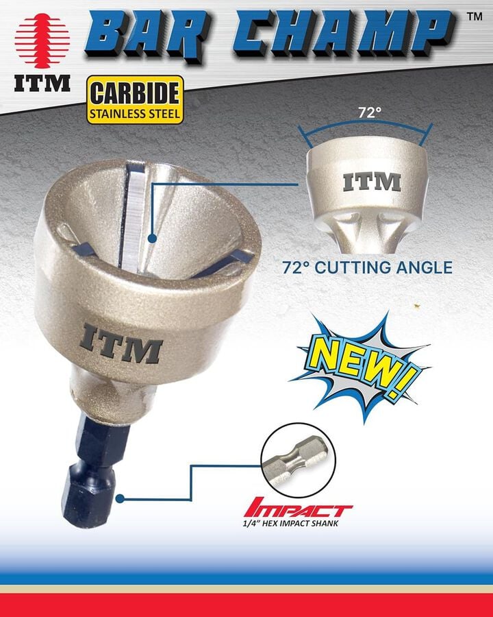ITM Small 1/8 - 3/4 Inch Carbide Blade Bar Champ Outside Reamer, large image number 2