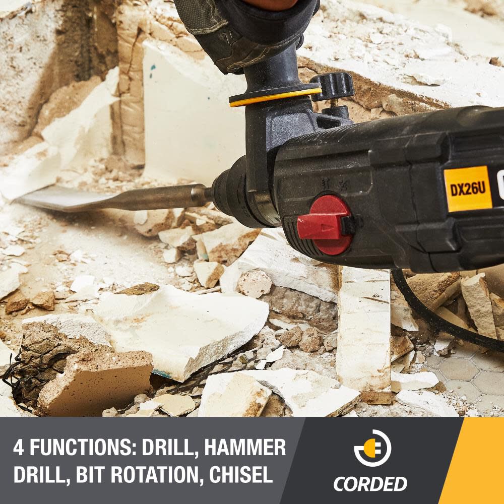 CAT 8-Amp 1 in Corded SDS-Plus Rotary Hammer Drill, large image number 4