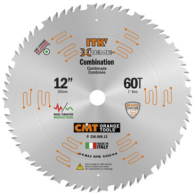 CMT 12in 60T Wood Combination Circular Saw Blade