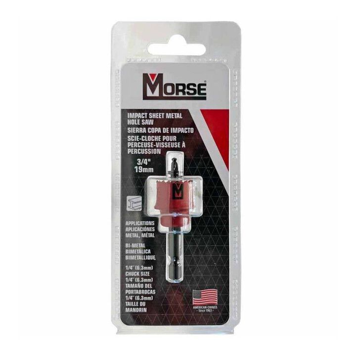 MK Morse IHS12 3/4 Inch Diameter 1/4 Inch Chuck Impact Hole Saw, large image number 1