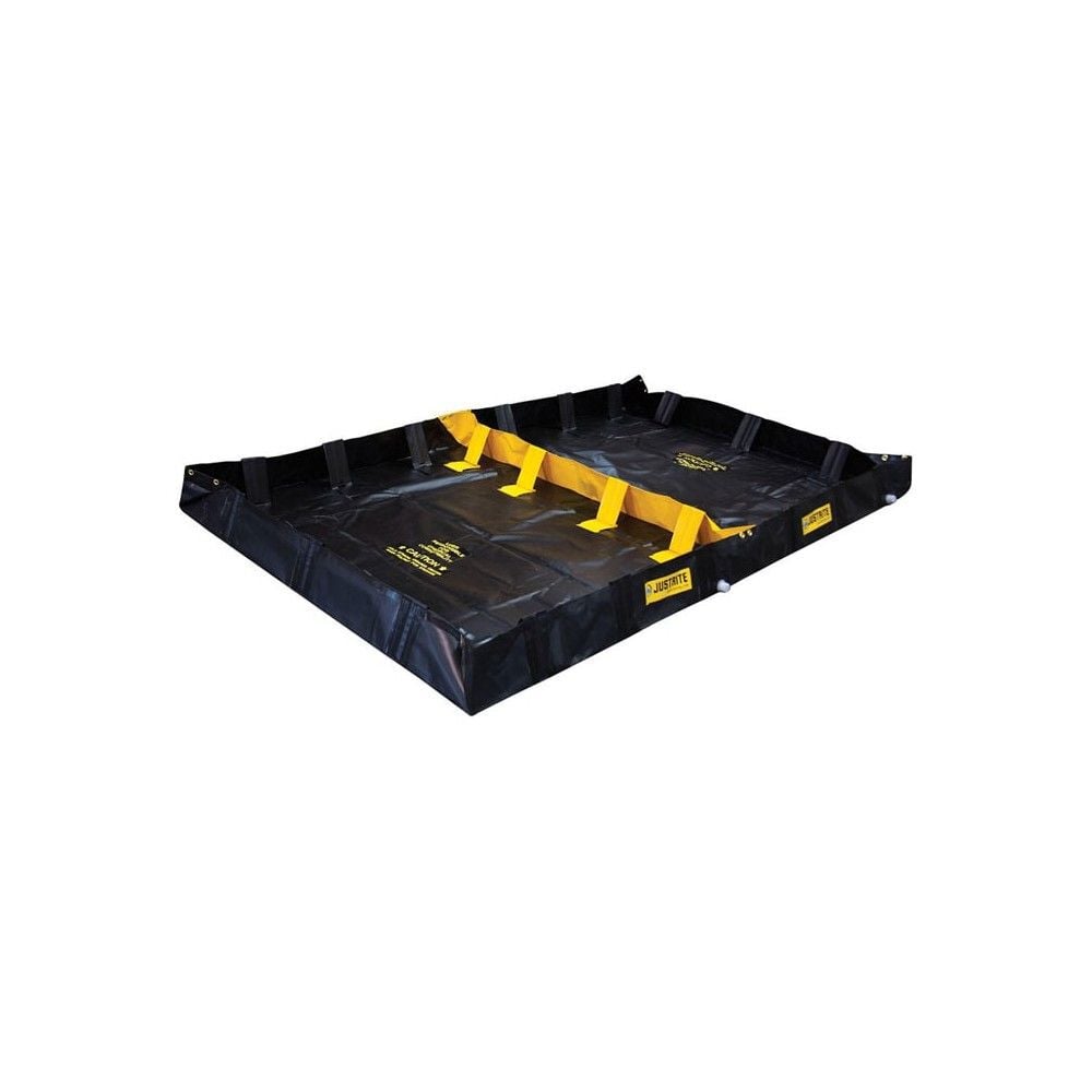Justrite 299 Gallon Spill Containment Berm 6 ft x 10 ft x 8 in Black - 28570
