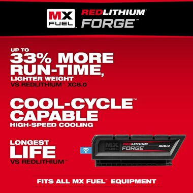 Milwaukee MX FUEL REDLITHIUM FORGE XC8.0 Battery Pack, large image number 1