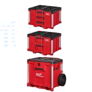 Milwaukee PACKOUT Single, Two, and Three Drawer Bundle
