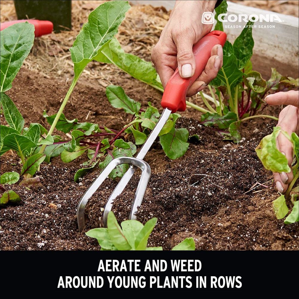 Corona Hand Cultivator 7in ComfortGEL Stainless Steel 3 Tine, large image number 7