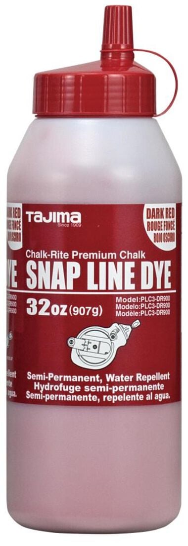 Tajima CHALK-RITE Powder Dye Ultra-Fine Wind and Water Resistant Permanent 32 oz. Red, large image number 0