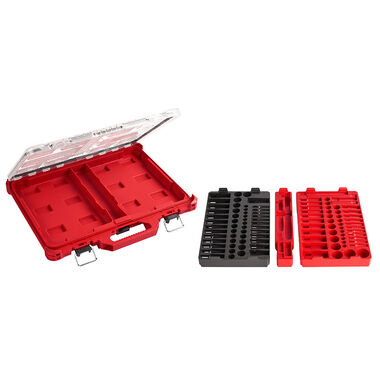 Milwaukee 1/4in & 3/8 106pc Ratchet and Socket Set in PACKOUT - SAE & Metric, large image number 4