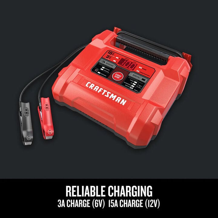 CRAFTSMAN 15A Fully Automatic Battery Charger & Maintainer for Batteries, large image number 2